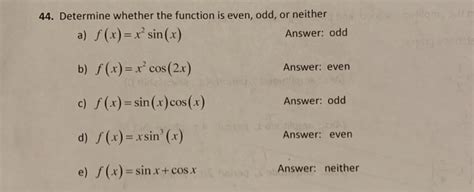 Determine if Odd, Even, or Neither f(x)=cos(2x) .